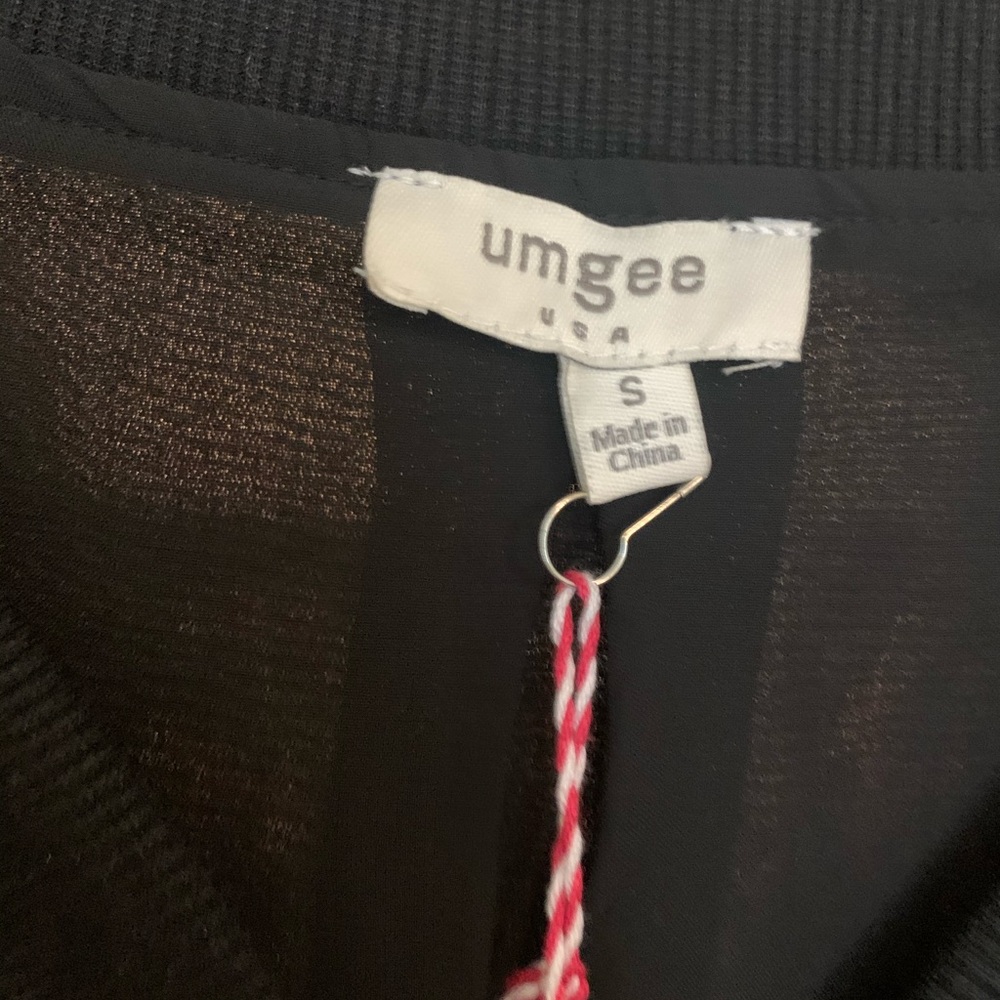 BNWT Umgee Embroidered Ruffle Sleeve Bomber jacket - Picture 3 of 3